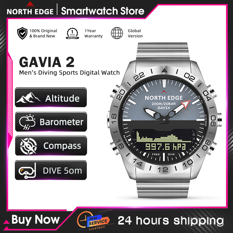 Compass Watch Luxury - NORTH EDGE – montre de plongée