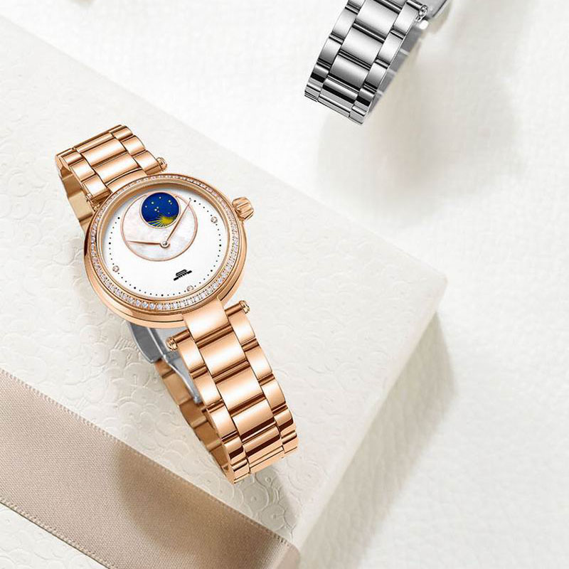 Luxury Watch Moon Phase - Montre Beijing automatique avec bracelet en