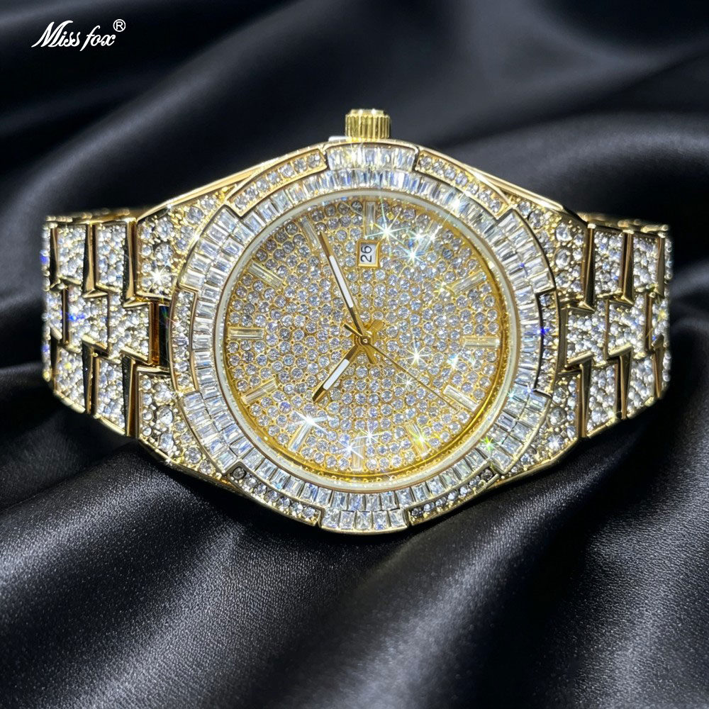Luxury Watch And Jewelry Brand - Montre Homme MISSFOX Or Glacé Tendance