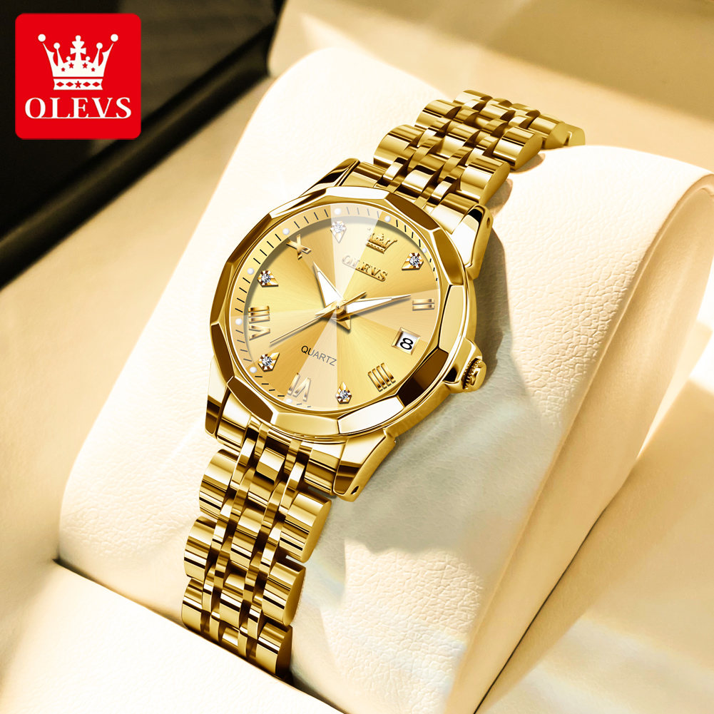 Lux Watch - OLEVS mode montre dorée pour femmes