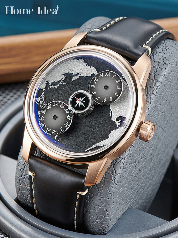 Compass Watch Luxury - Montre-bracelet mécanique automatique pour homme, style
