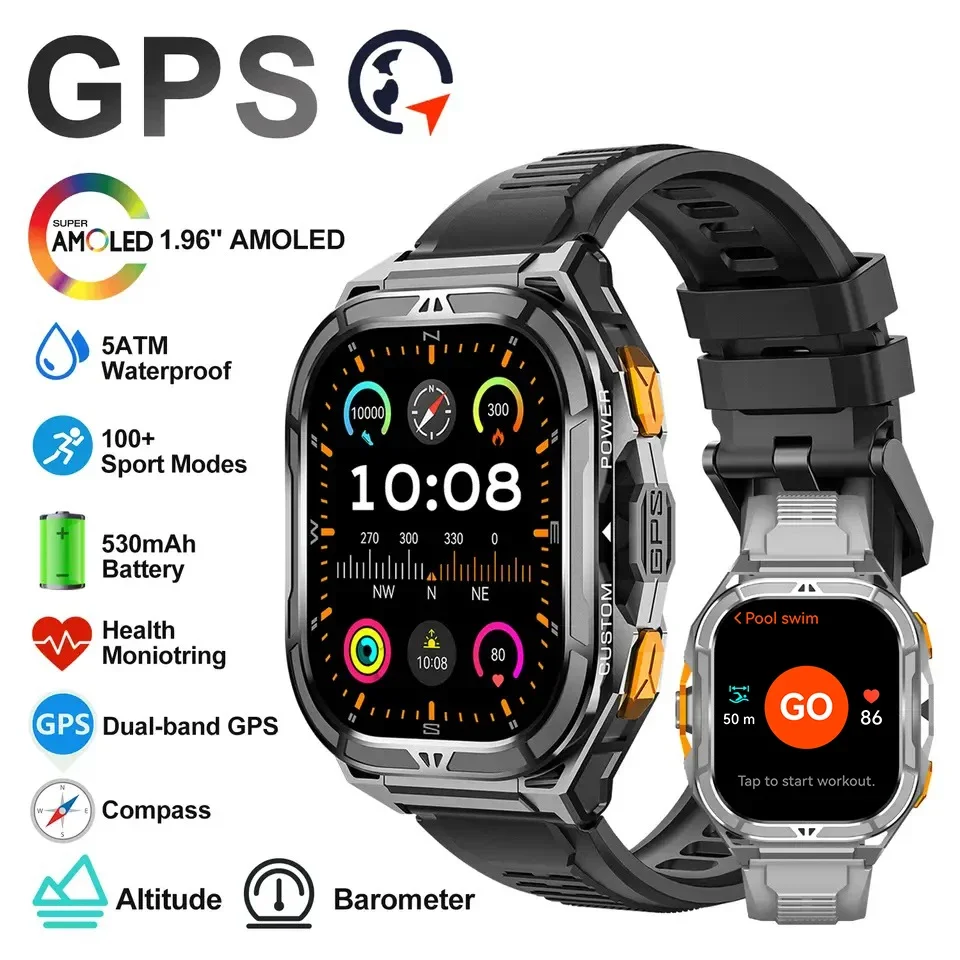 Compass Watch Luxury - Montre connectée AMOLED de luxe avec
