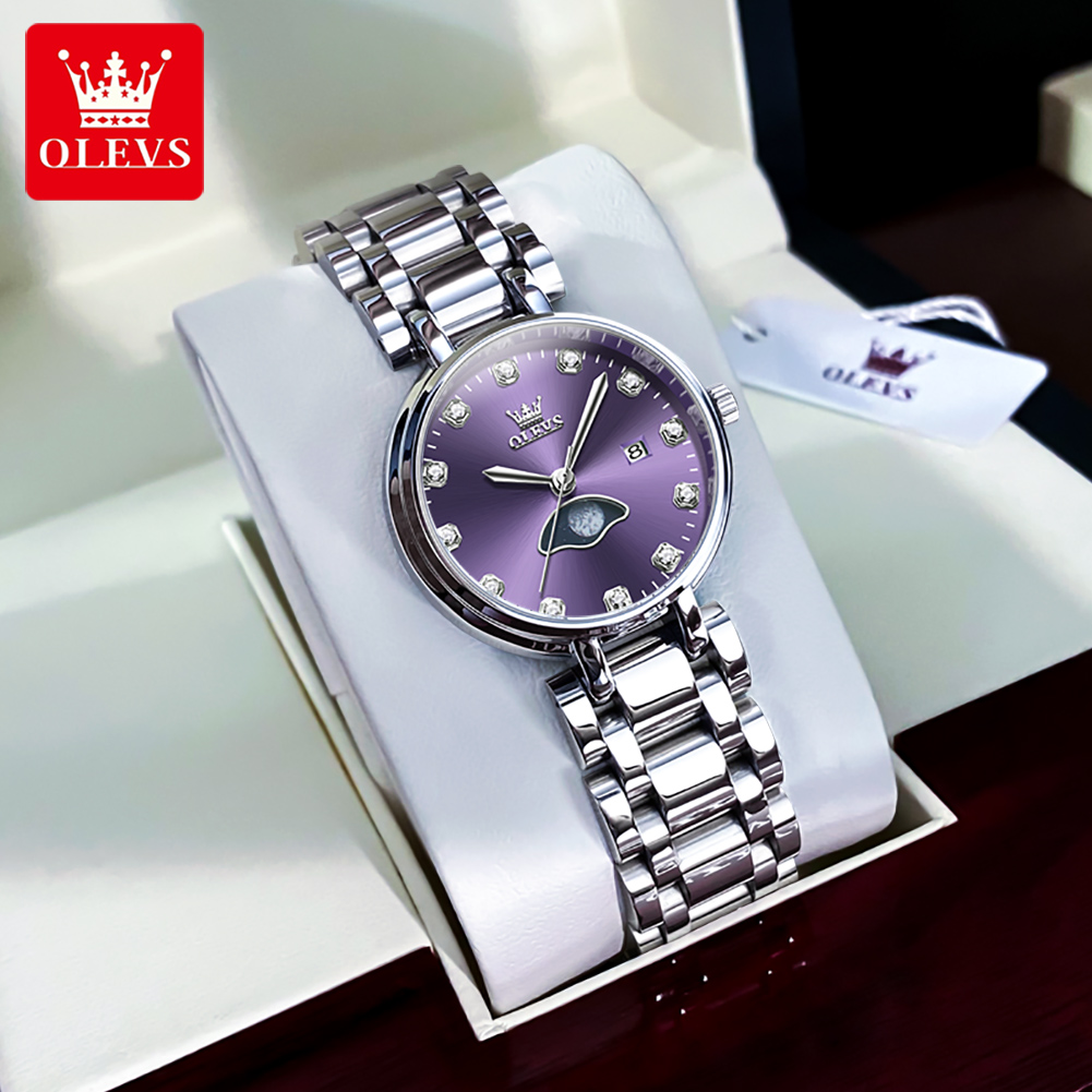 OLEVS-Montre à quartz étanche  - Luxury Watch Moon Phase avis et prix