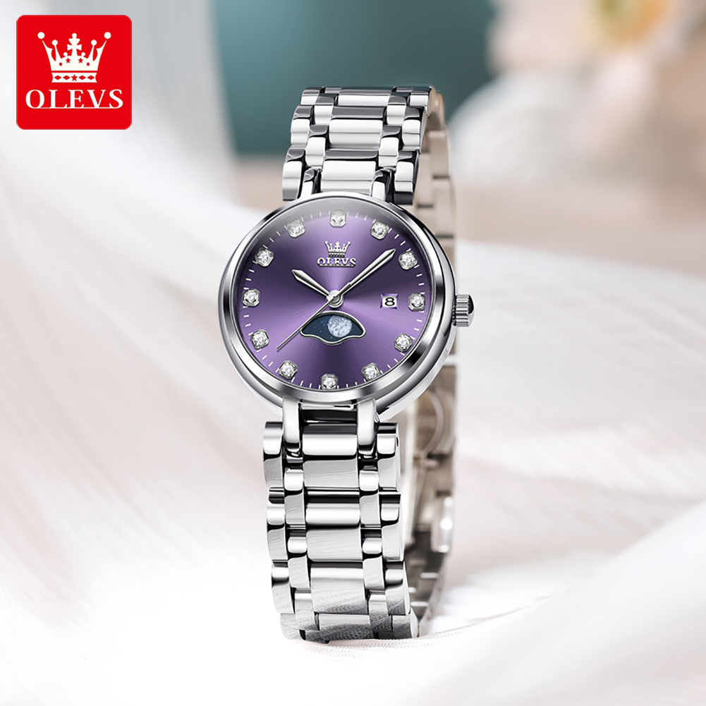 OLEVS-Montre à quartz étanche  - Luxury Watch Moon Phase avis et prix