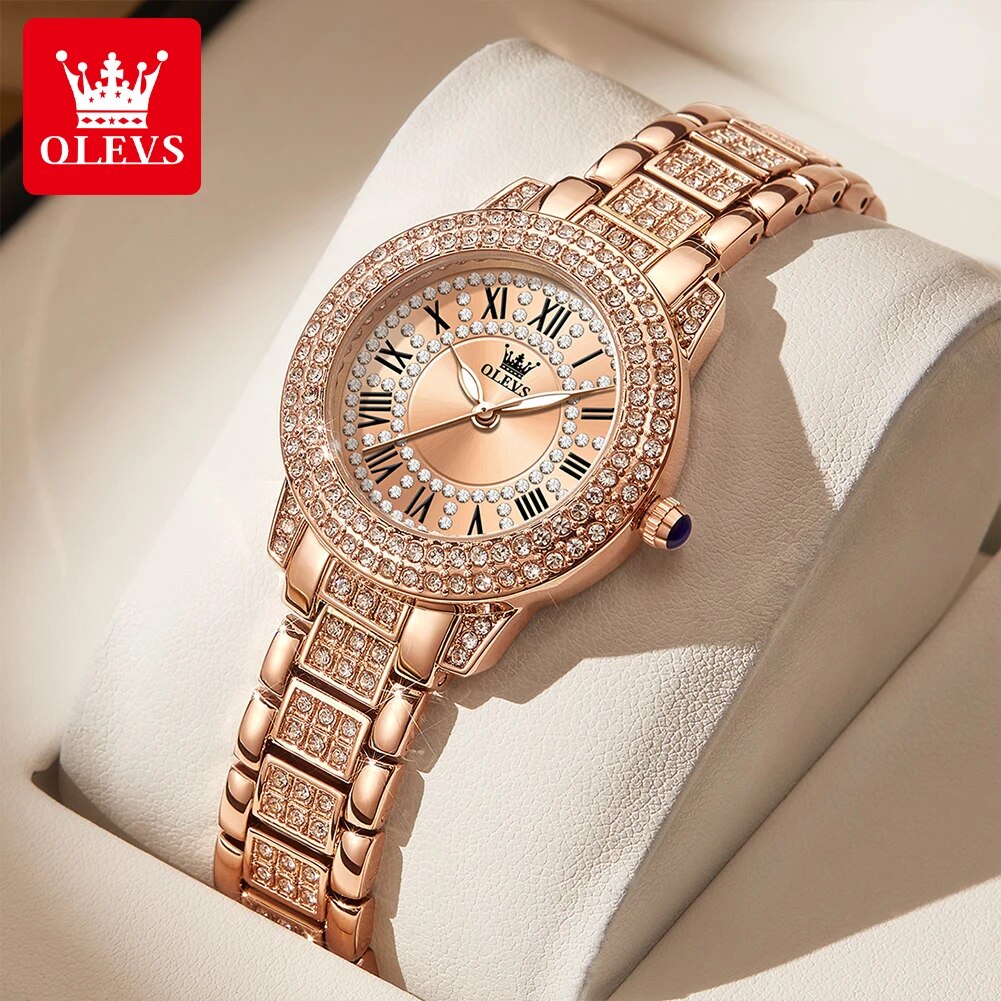 OLEVS 9943 luxe tout diamant m - Lux Watch avis et prix