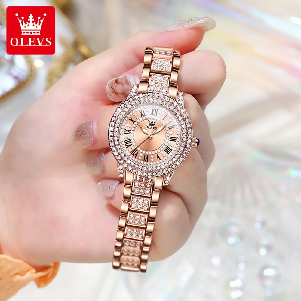 OLEVS 9943 luxe tout diamant m - Lux Watch avis et prix