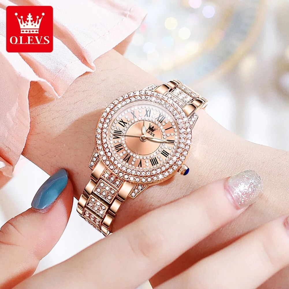 OLEVS 9943 luxe tout diamant m - Lux Watch avis et prix