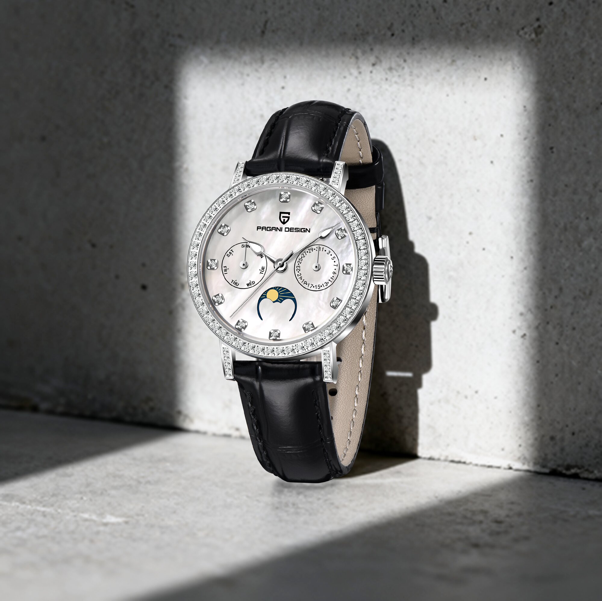 Montre à quartz de luxe pour f - Luxury Watch Moon Phase avis et prix