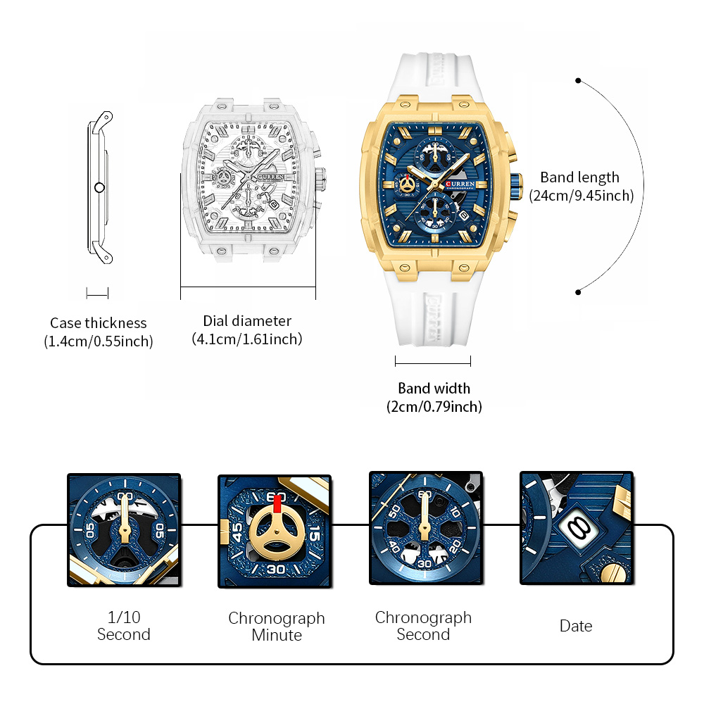 Montre vintage de luxe CURREN  - Luxury Watch Life avis et prix