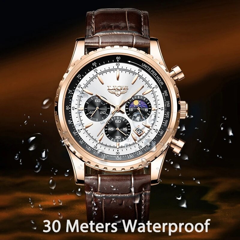 LIGE-Montre-bracelet à quartz  - Luxury Watch Low Price avis et prix