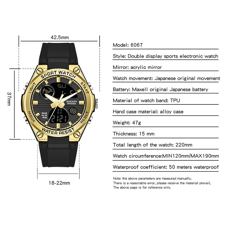 SANDA marque G Style LED montr - Lux Watch avis et prix