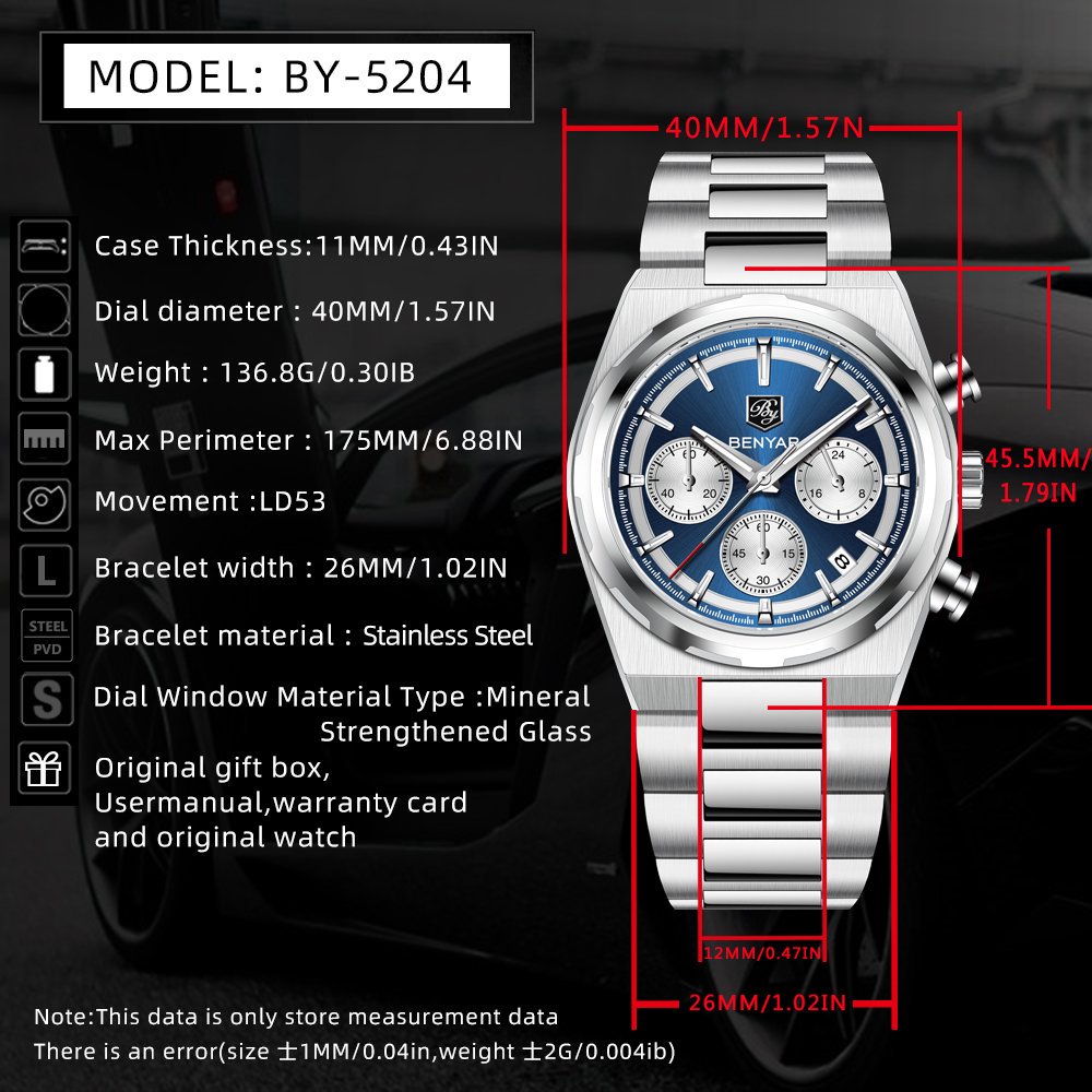 BENYAR 40MM montre à Quartz mu - Luxury Watch Second Hand avis et prix
