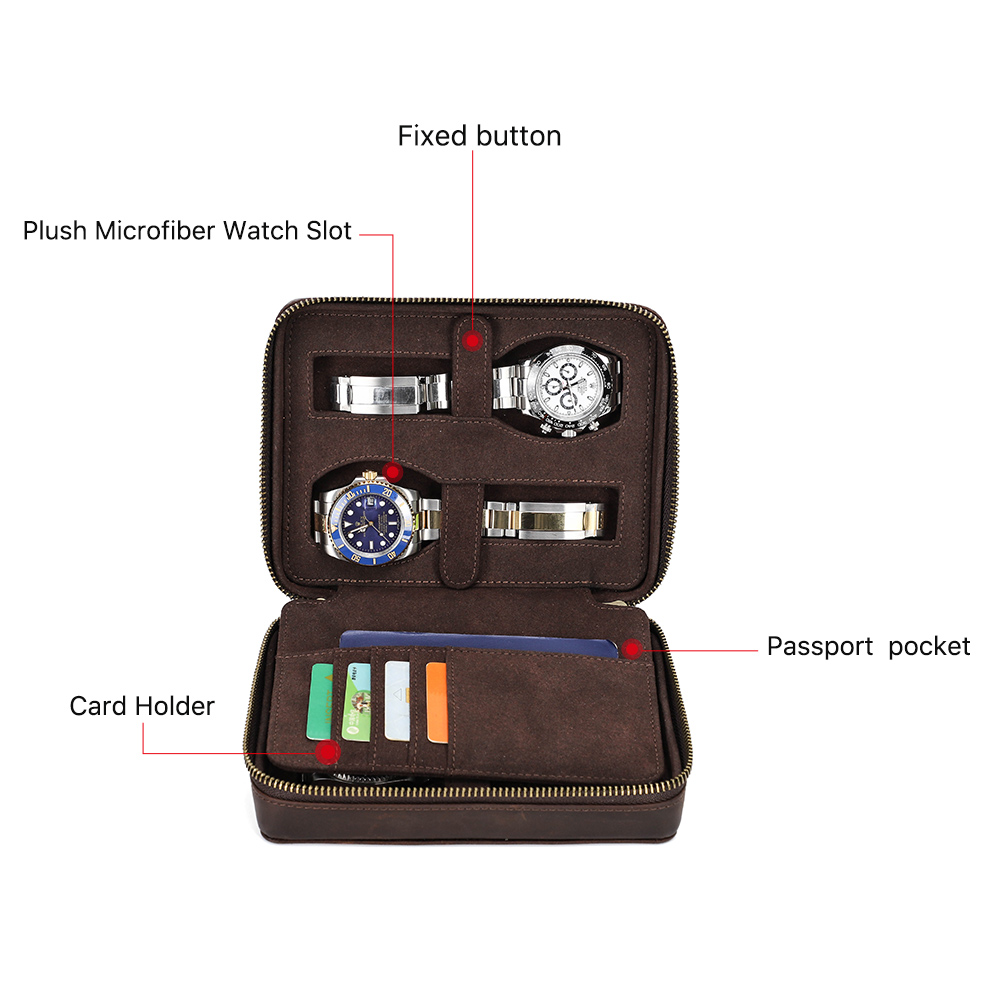 Boîte de montre rétro en cuir  - Luxury Watch In China avis et prix