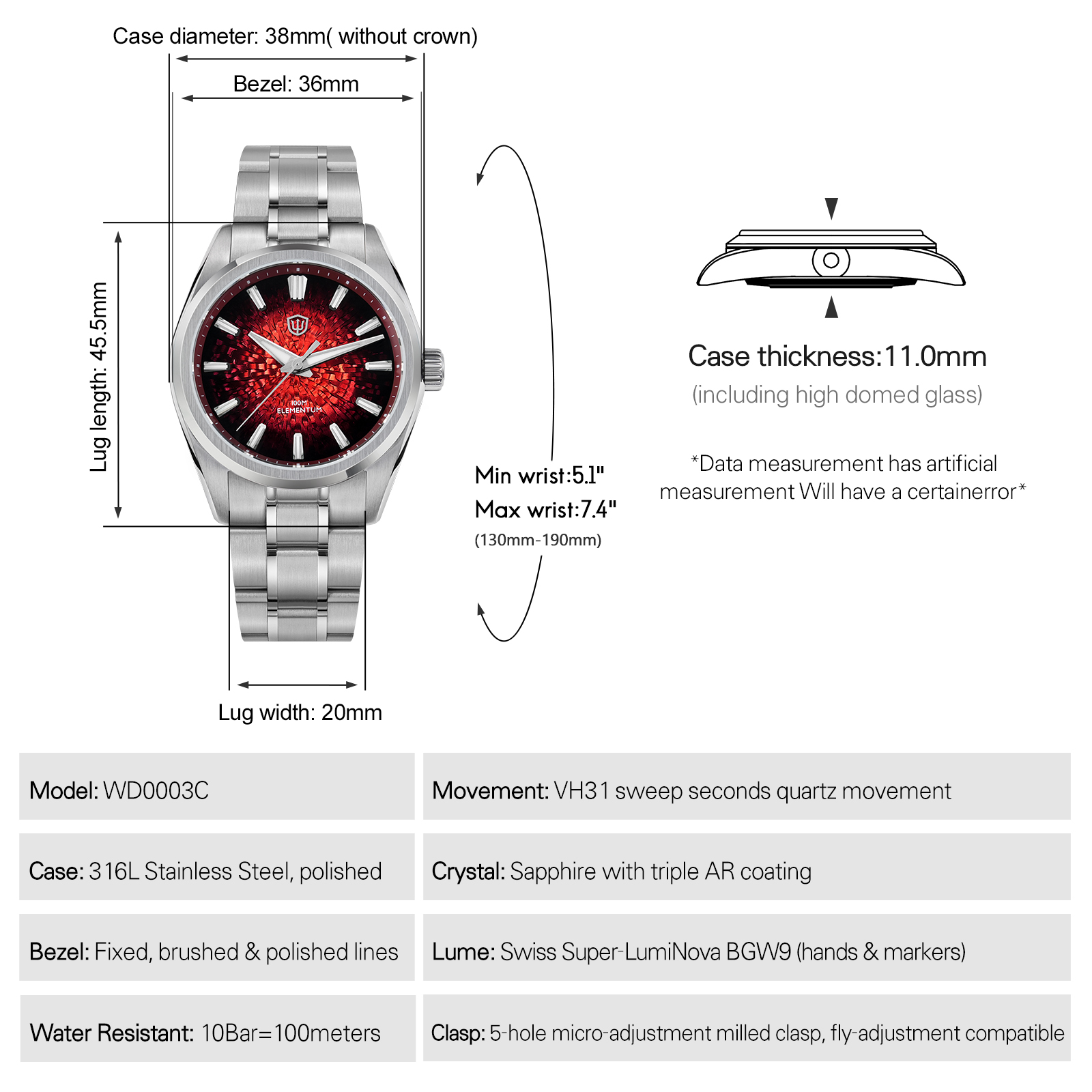 Watchdives – montre à Quartz p - Luxury Watch Second Hand avis et prix