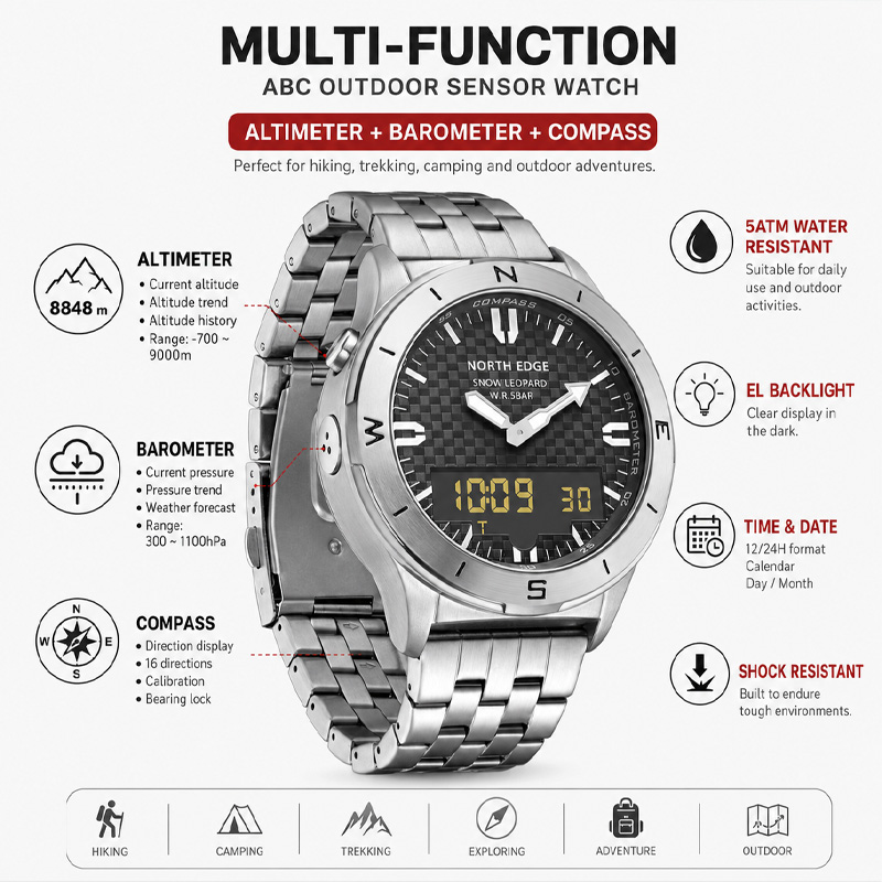 Montre numérique sportive pour - Compass Watch Luxury avis et prix