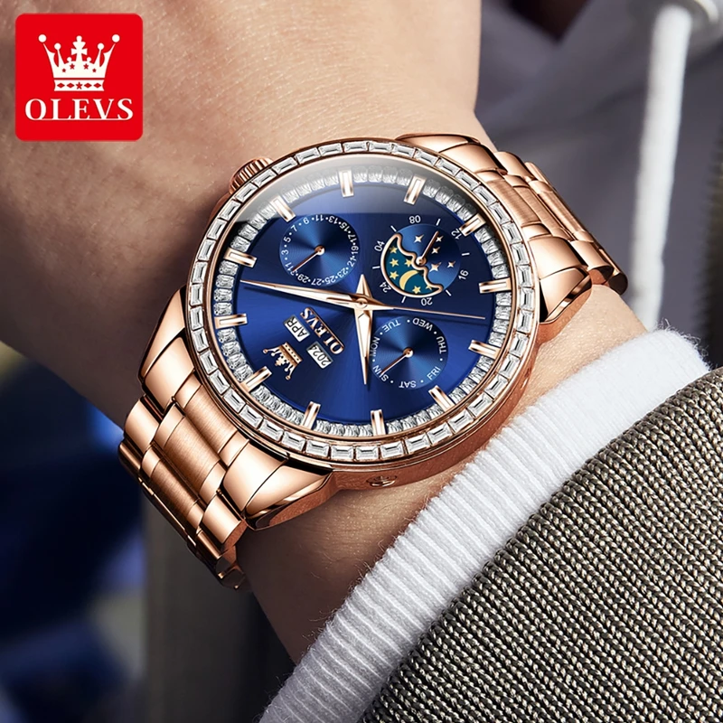 OLEVS-Montre-bracelet étanche  - Compass Watch Luxury avis et prix